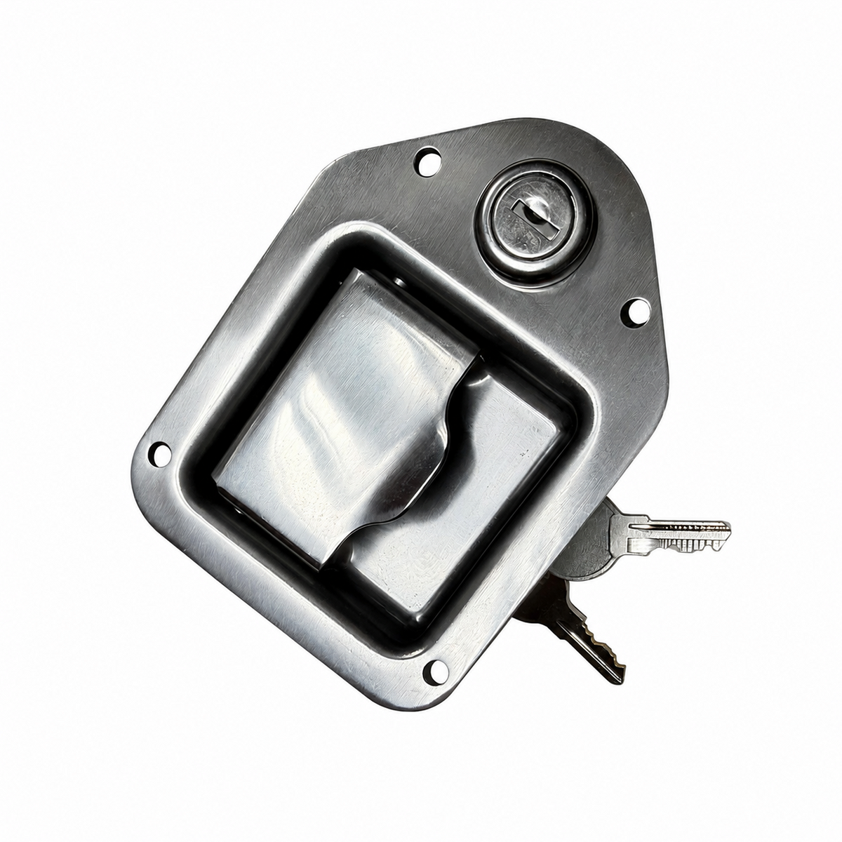 EXTERIOR - ALUMINUM LATCH / LOCK FOR TONGUE BOX - SILVER